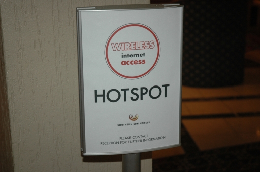 Wireless hotspot at Hotel 